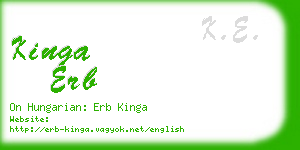 kinga erb business card